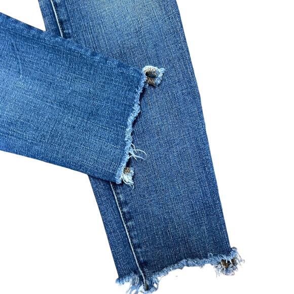 Madewell 9" High Rise Skinny Crop Raw Hem Jeans Size 26 - Picture 2 of 11